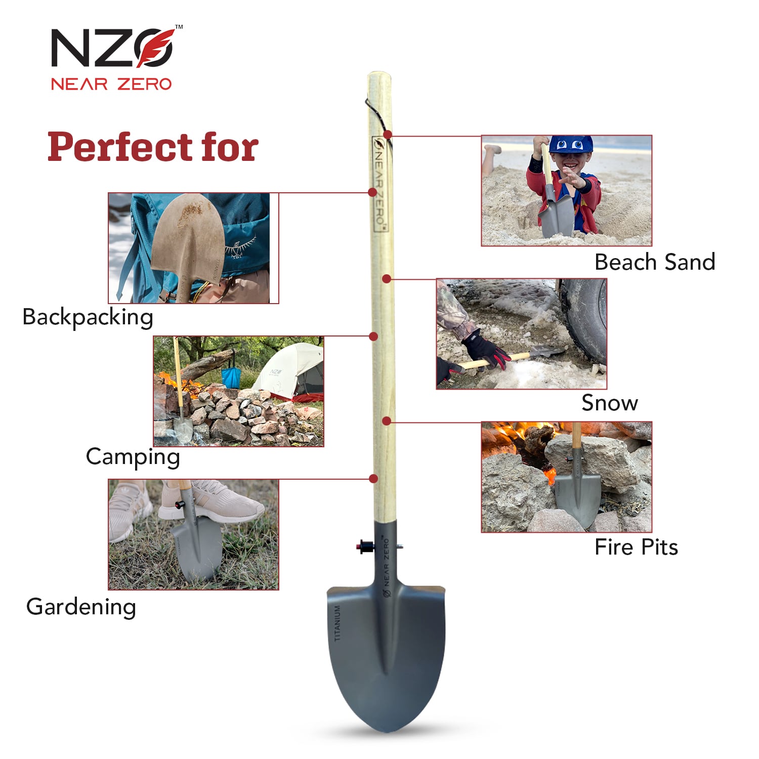 Ultralight Titanium Shovel NEAR ZERO