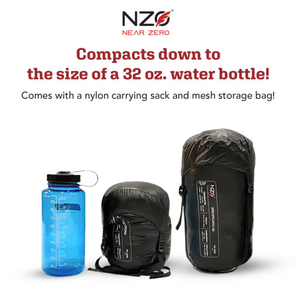 NZONE 850+ Down Fill Ultralight 1 Pound Sleeping Bag/Quilt